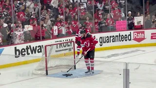 Jack Hughes NJ Devils Shows THE SKILLS During Warmups Game 4 vs. Carolina Hurricanes