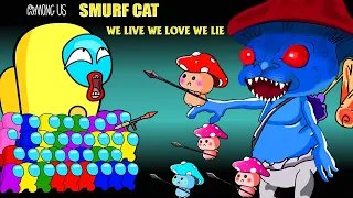 어몽어스 VS 좀비 애니메이션 ( ZOMBIE SMURF CAT , we live we love we lie ) AMONG US ANIMATION