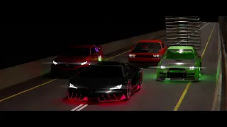 cars tuner scene but in Blender