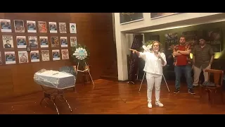 Velório do ator Paulo Cesar Pereio, uma homenagem de sua ex esposa, atriz Cissa Guimarães.