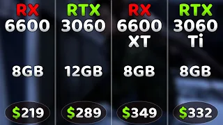 RX 6600 vs RTX 3060 vs RX 6600 XT vs RTX 3060 Ti | Ultimate Comparison🔥 | Test In 1080P & 1440P
