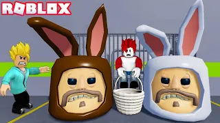 EASTER BIG HEAD BARRY'S PRISON RUN In Roblox 🐰🐰 Khaleel and Motu Gameplay