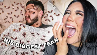 I PUT COCKROACHES ON MY BOYFRIEND WHILE HE WAS SLEEPING **HILARIOUS**