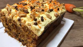 MOIST CARROT LOAF CAKE with Cream Cheese Frosting + Walnuts & Chocolate Chips