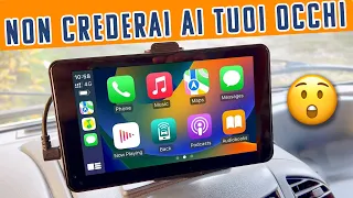 NON CAMBIARE L' AUTORADIO. QUESTO DISPLAY FA TUTTO! 🤩 APPLE CarPlay ANDROID Auto WIRELESS a €70