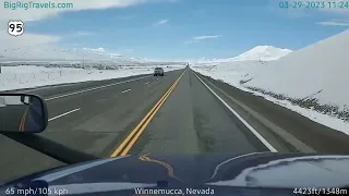 BigRigTravels LIVE | near Winnemucca to near Fallon, NV (3/29/23 11:14 AM)