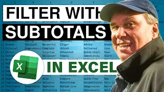 Excel Subtotal Secrets - Filter Subtotaled Data - Episode 2174