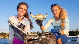 Traps FULL of SURPRISES! Two Sisters Inshore Fishing for Crabs!