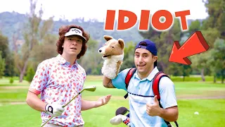 My idiot friend caddied for me (worst round ever)