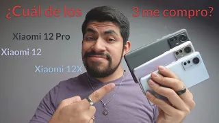 ¿Cuál me compro entre los Xiaomi 12X, 12 y 12 Pro?