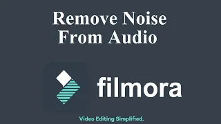 Remove Noise From Audio || How to remove background noise in filmora