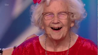 Britains Got Talent 2020 96 Year Old Singer Nora Barton Full Audition S14E04