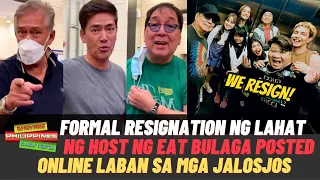 DETALYE sa FORMAL RESIGNATION ng Lahat ng Hosts ng Eat Bulaga Laban sa mga Jalosjos