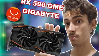 مراجعة كرت RX 590 GME GIGABYTE من علي اكسبرس