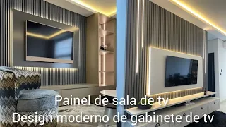 como decorar sala de tv pequena com painel na sala de estar | dicas decoração de sala de tv pequena