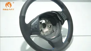 MEWANT--for BMW 3 Series E90 E91 E92 E93 2006-2011 Hand Stitch Car Steering Wheel Installation
