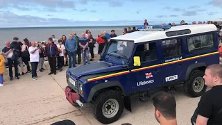 Lifeboat launch in Blackpool