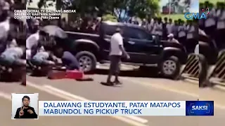 Dalawang estudyante, patay matapos mabundol ng pickup truck | Saksi