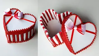 Gift box heart 💖 DIY ПОДАРОЧНАЯ КОРОБКА из фоамирана своими руками