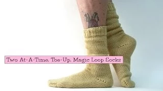 2 Socks at-a-Time, Toe-Up, Magic Loop