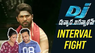 DJ Duvvada Jagannadham - Interval Fight Scene | ALLU ARJUN | COUPLE REACTION