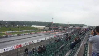 Nissan Skyline v Old Ford Anglia @ Santa Pod