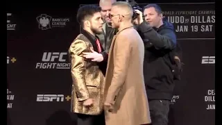 UFC Brooklyn: Henry Cejudo and TJ Dillashaw Face Off During Intense Stare Down