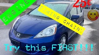 Honda Fit: Engine rattle SOLVED! try this before spending $$$$$