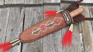 Knife Making - Native American knife and Quillwork sheath