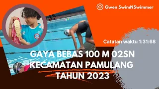 Renang Gaya Bebas 100 m, O2SN Kec. Pamulang 2023. Tembus 1:31:68