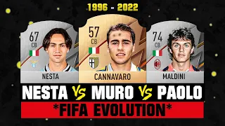 Maldini VS Cannavaro VS Nesta FIFA EVOLUTION! 😢💔 FIFA 96 - FIFA 22