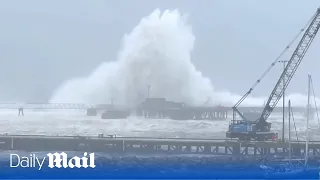 Storm Babet: High winds, torrential rain and huge waves crash through Scotland