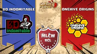 BD Indomitable vs OneHive Origins - MLCW RCL S11 Week 4 -  TH13 15vs15 war Attack | Clash of Clan