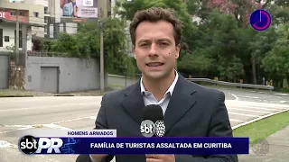 Família de turistas é assaltada em Curitiba - SBT Paraná (13/02/19)