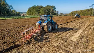 Chantier de semis avec un New Holland T7.275 HD PLM Connect & un T7.245 Blue Power !!