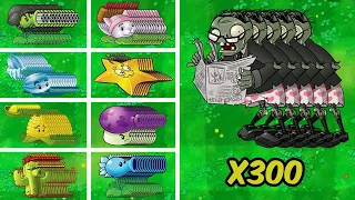 PVZ 1 Challenge - 100 All Plants Vs 300 Newspaper Zombie - Who Will Win?