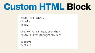 How to Use the WordPress Custom HTML Block