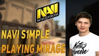 NaVi S1mple playing CS:GO Faceit on Mirage (twitch stream)