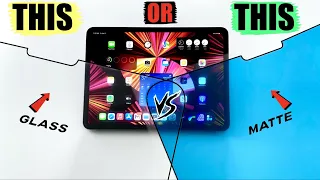 iPad Pro Screen Protector Installation Matte vs Tempered Glass!