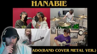 HANABIE COVER OF "ADO" (BAND COVER METAL VER.") MUSIC VIDEO REACTION!