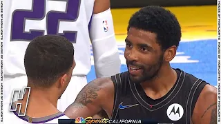 Kyrie Irving & James Harden Coaching Up Tyrese Haliburton - Kings vs Nets | February23, 2021