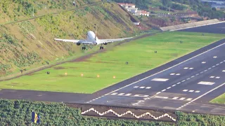 Unbelievable Crosswind Landing TAP A319 Storm Filomena at Madeira Airport