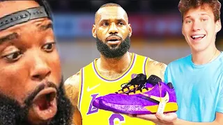 CashNasty Reacts to Jesser Surprised LeBron James with Custom Shoes