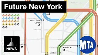 Future New York City - New Digital Subway Map by Work and Co