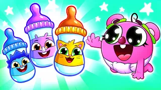 Bottle Feeding Song 🍼😿 | Funny Kids Songs 😻🐨🐰🦁 And Nursery Rhymes by Baby Zoo