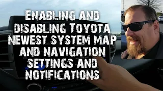 Toyota navigation system settings tutorial