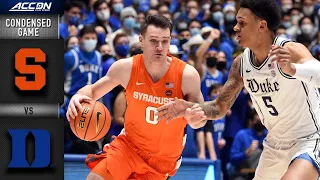 Syracuse vs. Duke Condensed Game | 2021-22 ACC Men’s Basketball