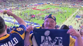 Local Rams fans celebrating team’s Super Bowl championship