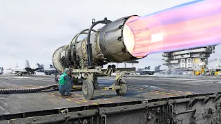 US Testing Powerful Jet Engine on Aircraft Carrier in Middle of the Ocean