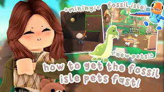 How To Get ALL The NEW FOSSIL ISLE PETS *FAST* In Adopt Me! 😯 | Tips & Tricks! 🦴